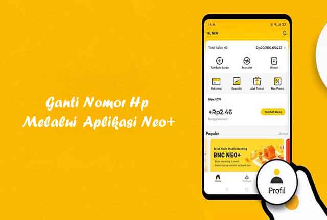 Syarat Mengganti Nomor Hp di Aplikasi Bank Neo