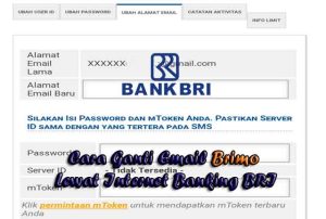 Cara Ganti Email Brimo Lewat Internet Banking BRI Paling Simpel