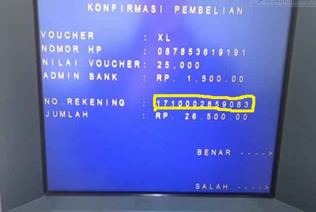 Contoh Nomor Rekening BSI,