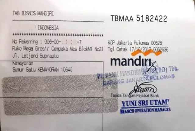Nomor Rekening Bank