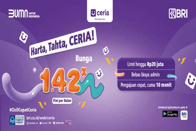 BRI Ceria daftar, syarat, cara menggunakan BRI Ceria