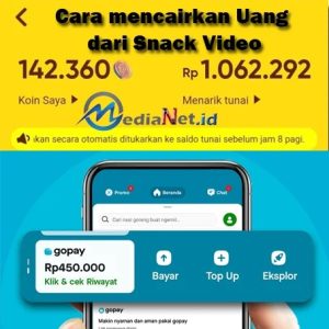 Cara Mencairkan Coin dari Snack Video Menjadi Uang