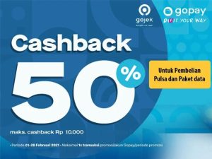 Promo Gojek Februari 2022, Cashback 50%