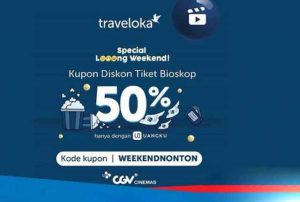Cara Beli Tiket Bioskop di Traveloka Promo 50%