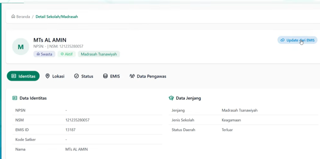 Data Madrasah di EMIS GTK Beda? Begini Cara Sinkron ke EMIS 4.0