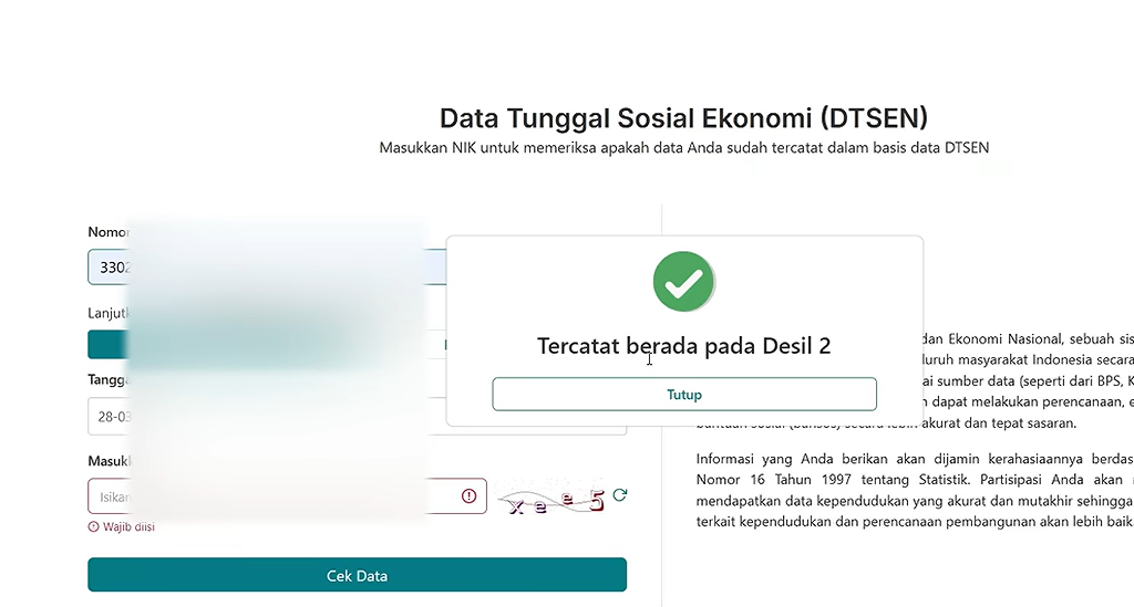 Pendaftar PIP 2026/2027 Wajib Cek Desil DTSEN BPS, Begini Cara Mengetahui Statusnya