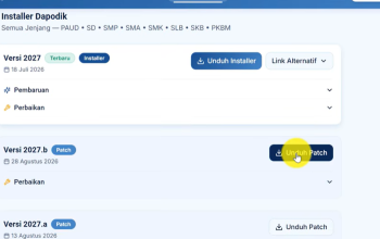 Patch Dapodik 2027.B Resmi Rilis, Jangan Salah Saat Download dan Instal