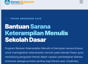 Cara Pengisian Bantuan Sarana Keterampilan Menulis SD 2026 Melalui SiMenulis