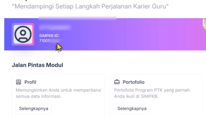 Cara Melihat Nomor SIMPKB ID (Nomor UKG) untuk Syarat Dokumen Guru