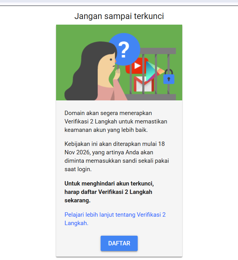 Cara Mengaktifkan Verifikasi 2 Langkah (2SV) Akun GWS Guru Kemenag, Jangan Sampai Terlambat!