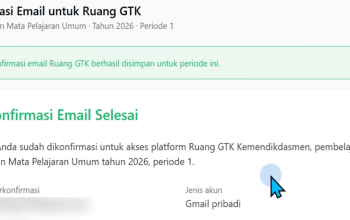 Cara Konfirmasi Email Ruang GTK PPG Kemenag Mapel Umum 2026 dan Solusi Tidak Menerima OTP