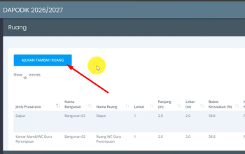 Cara Tambah Ruang Baru di Dapodik 2027 Lewat SP Datadik dan Syarat Dokumennya