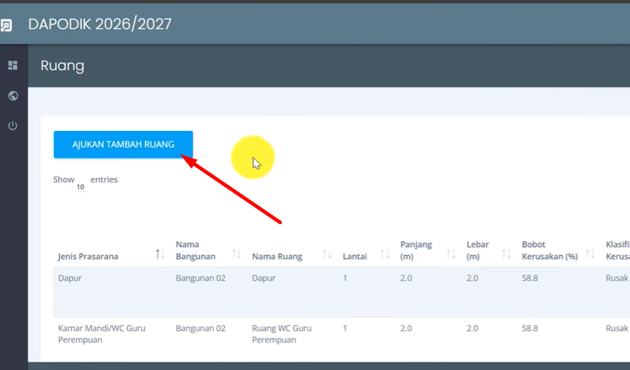Cara Tambah Ruang Baru di Dapodik 2027 Lewat SP Datadik dan Syarat Dokumennya