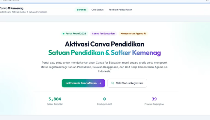 Cara Daftar Canva Premium Gratis Kemenag 2026, Syarat, Alur Portal, dan Contoh Surat Penunjukan Admin