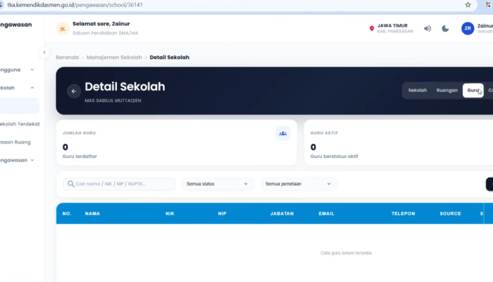 Cara Terbaru Input Data, Aktivasi, dan Assign Pengawas TKA 2026